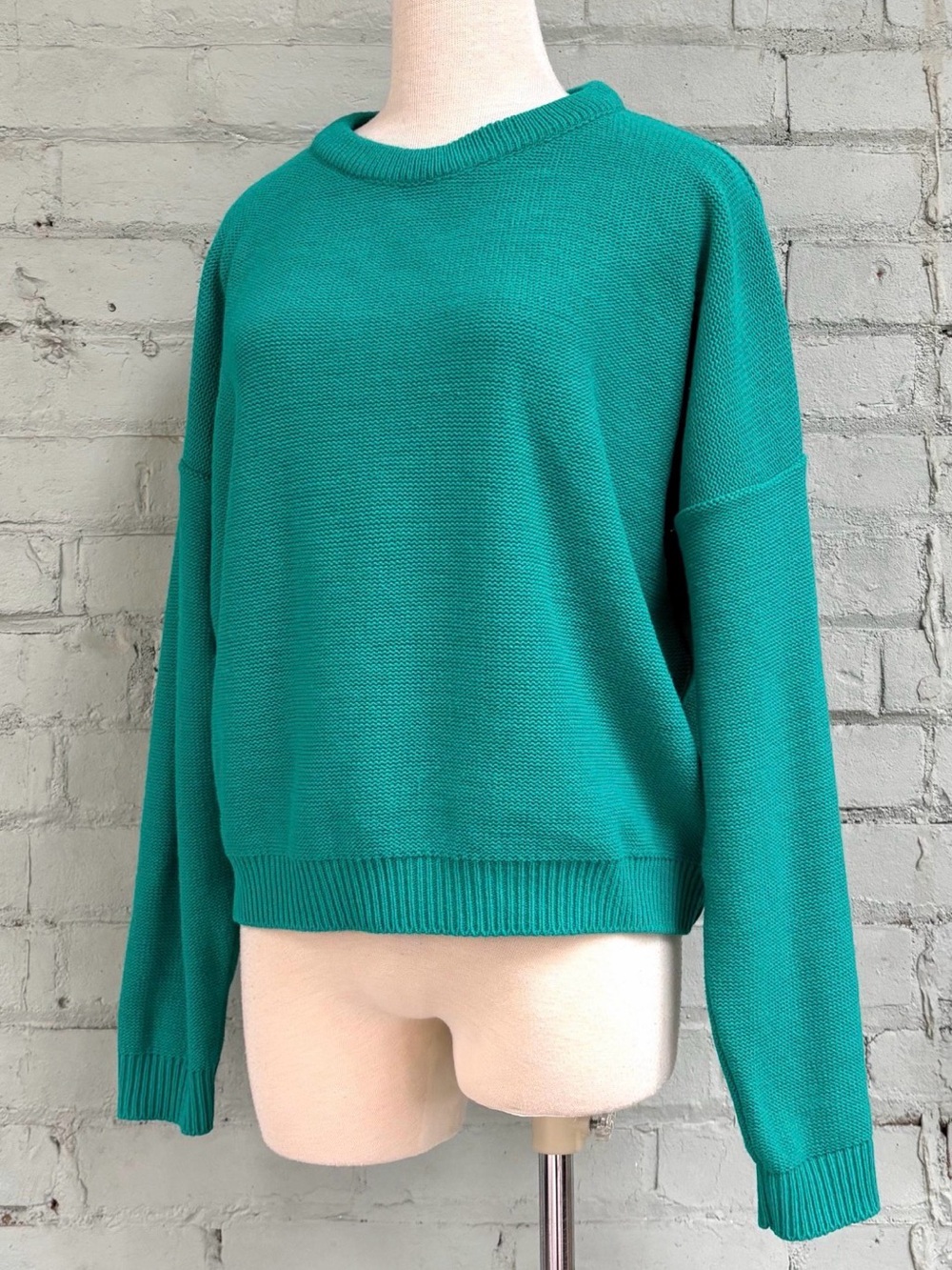 Vintage Green Crew Neck Sweater
